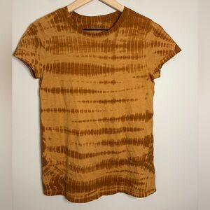 Women’s Athleta Tuscan Gold Organic Daily Tie-Dye Crew Tee size XS